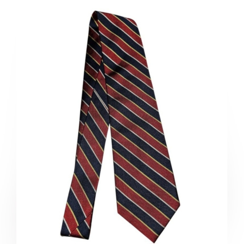 Men's Jos. A. Bank Striped Silk Tie Red Navy